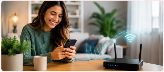 Internet fibra e telefonia móvel Voanet